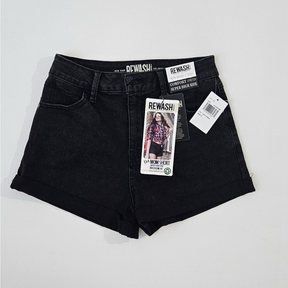 Rewash Black Jean Shorts